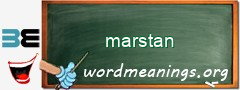 WordMeaning blackboard for marstan